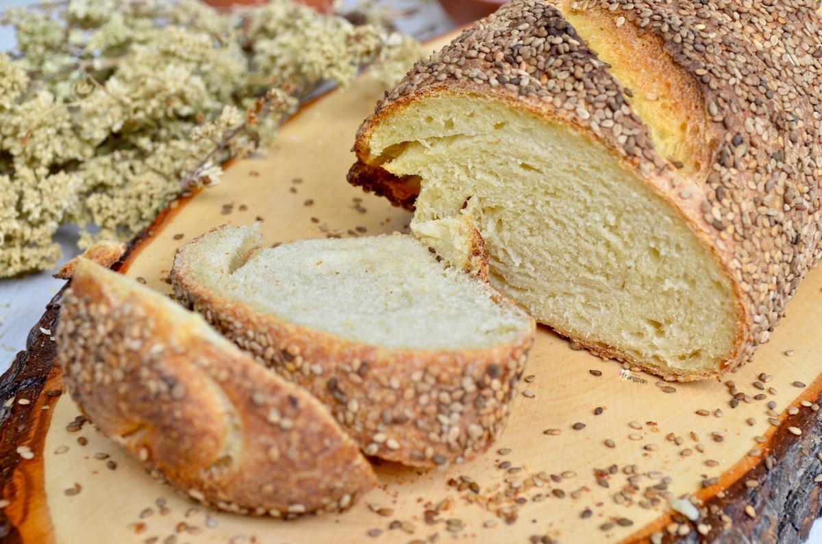 Sizilianisches Hartweizengriess-Brot mit Sesam | profumo di frangipani